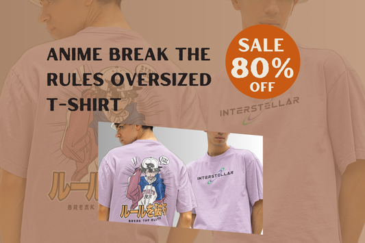 Anime Break the Rules Oversized T-Shirt | Buy Trendy Anime Tees Online