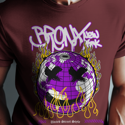 Bronx New York Maroon T-Shirt