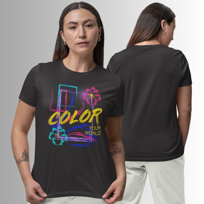 Color Your World Black T-Shirt