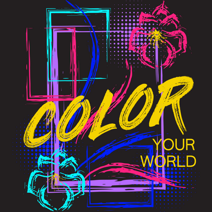 Color Your World Black T-Shirt