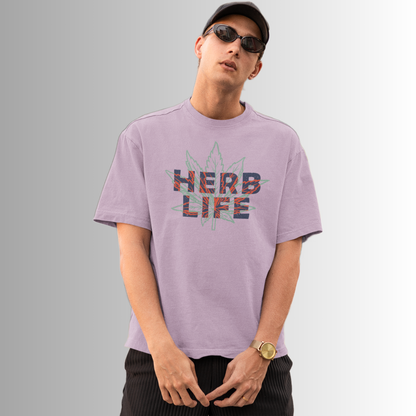 Herb Life Lavender Oversized T-Shirt