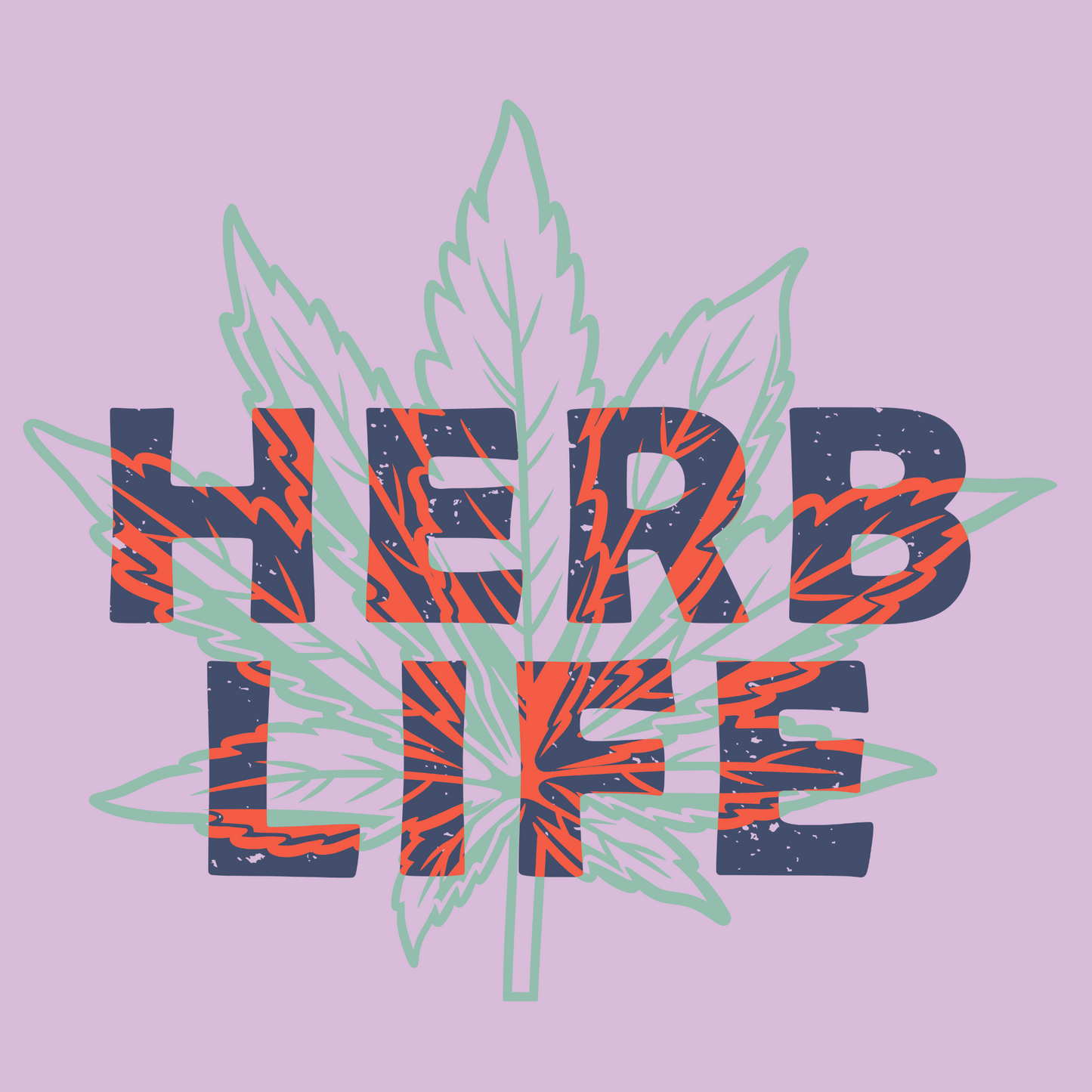 Herb Life Lavender Oversized T-Shirt