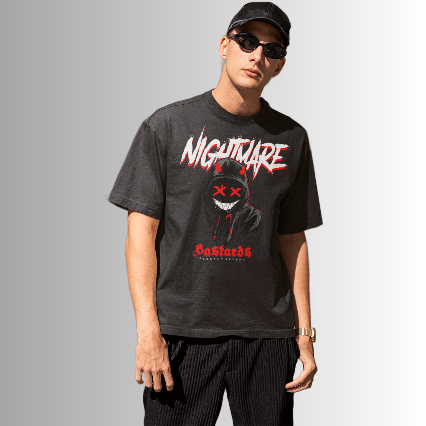 Nightmare Black Oversized T-Shirt