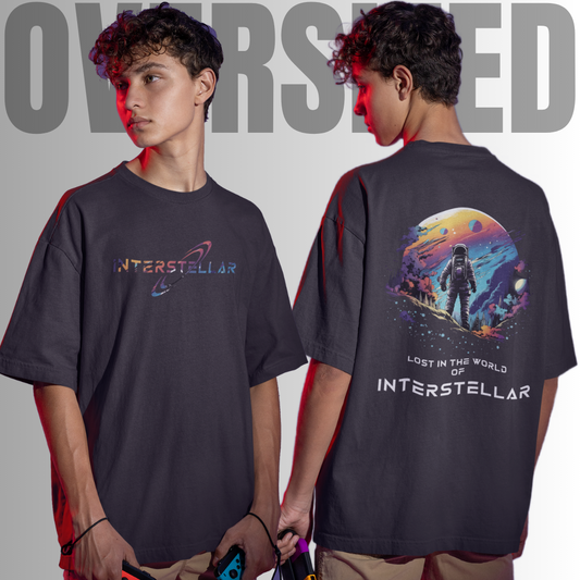 Lost : Interstellar Oversized T-Shirt - Black