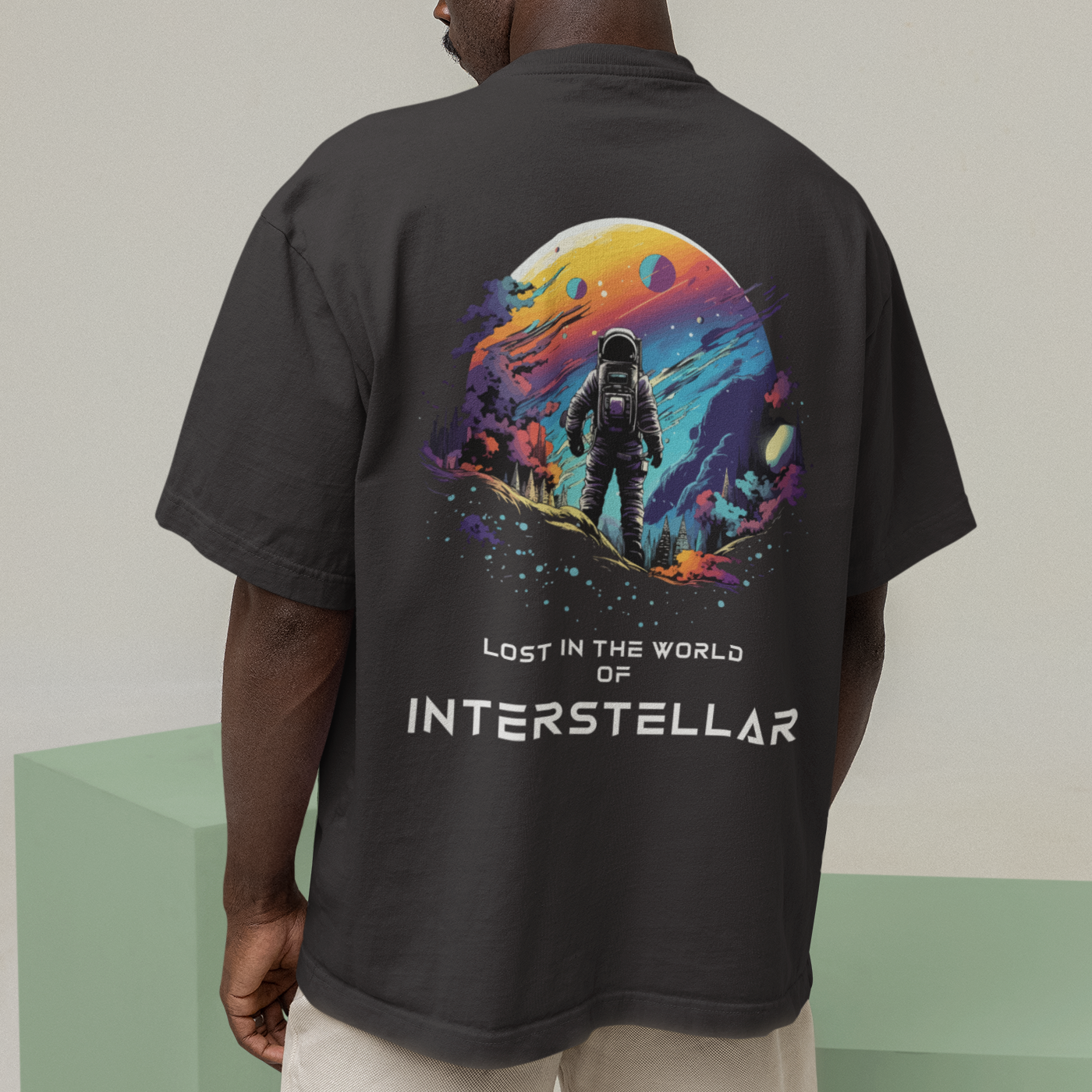 Lost : Interstellar Oversized T-Shirt - Black