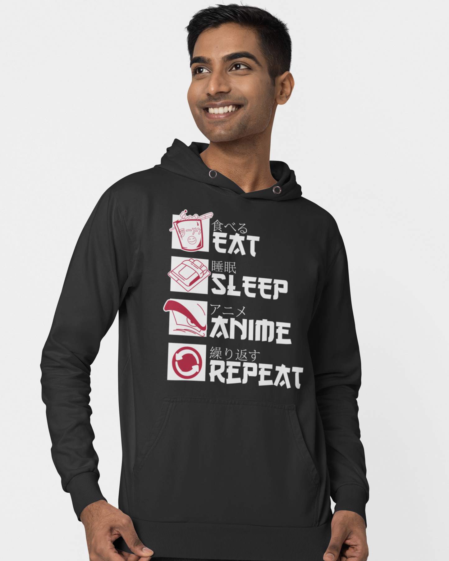 Eat, Sleep, Anime, Repeat Hoodie