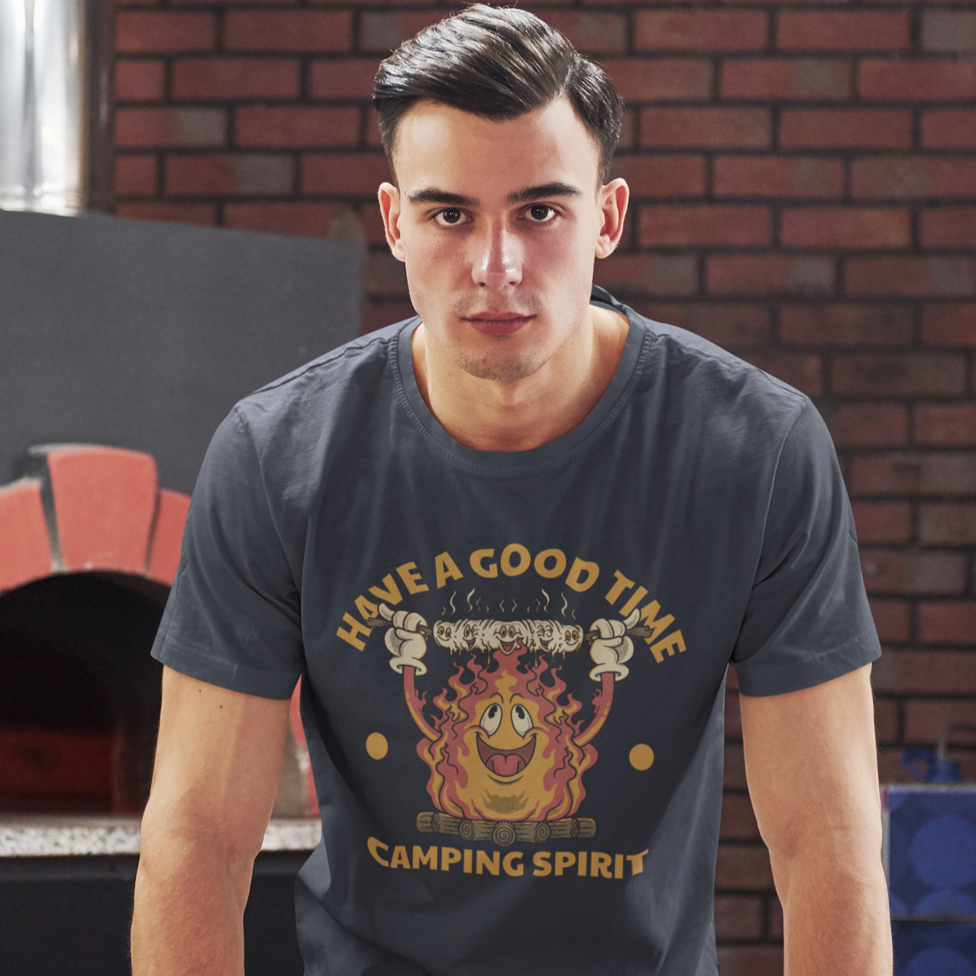 Camping Spirit Navy Blue T-Shirt